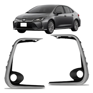 Par Grade Moldura Milha Corolla 2020 2021 2022 2023 Friso Cinza em Oferta na Shopee
