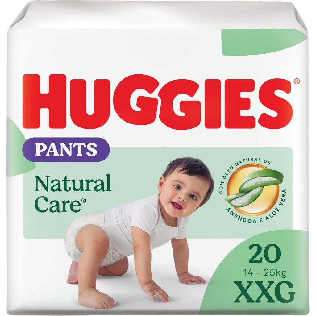 Fralda Infantil Huggies Natural Care Roupinha XXG Com 20 Unidades em Oferta na Shopee