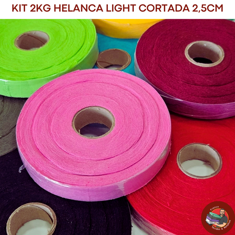 KIT 2KG HELANCA LIGHT CORTADA 2,5CM – VIÉS PARA COSTURA TAPETE FRU FRU, ARTESANATO E DECORAÇÃO em Oferta na Shopee