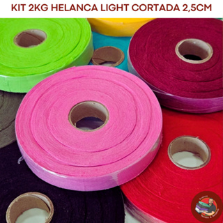 KIT 2KG HELANCA LIGHT CORTADA 2,5CM – VIÉS PARA COSTURA TAPETE FRU FRU, ARTESANATO E DECORAÇÃO em Oferta na Shopee