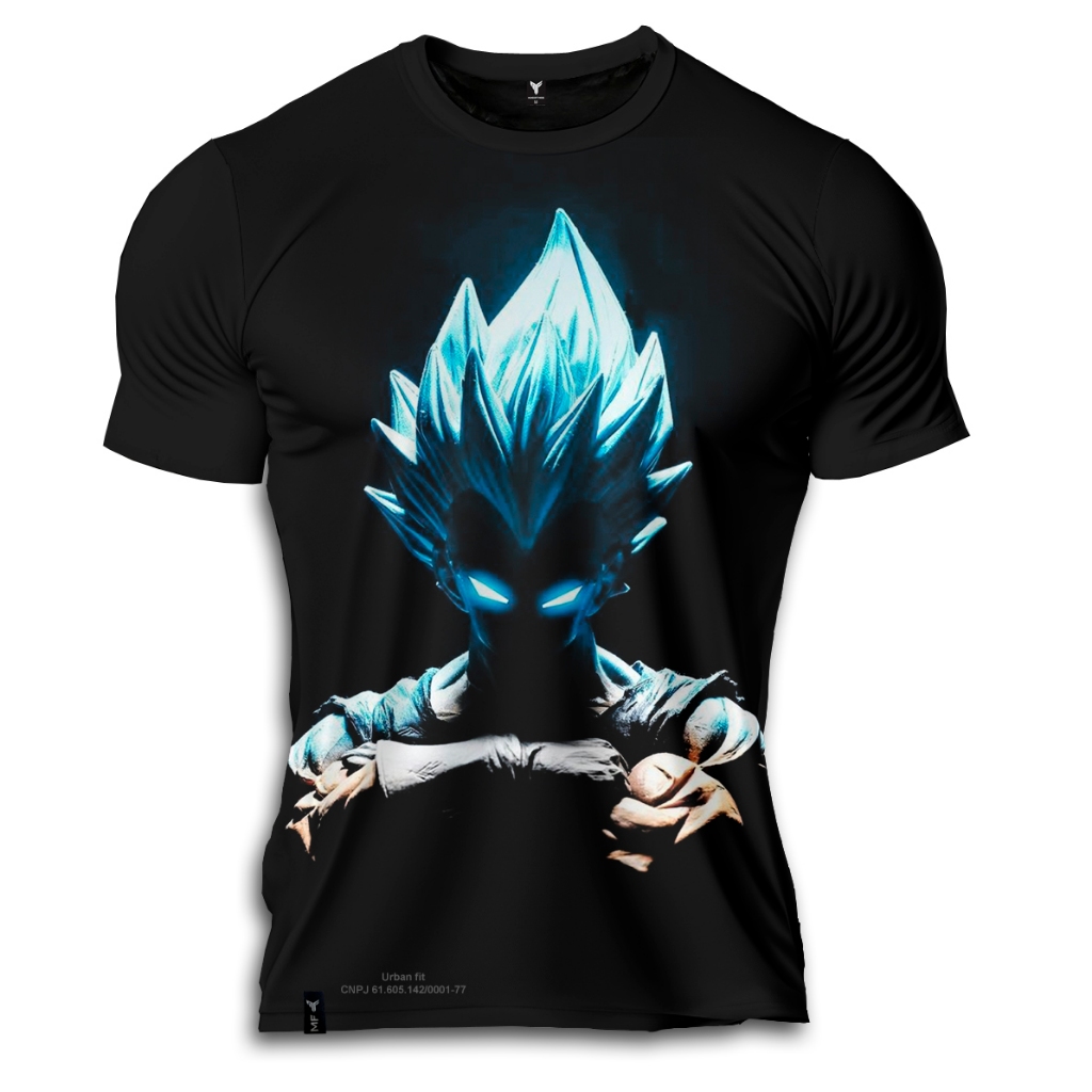 Camiseta masculinha dragon ball Dry Fit Vegeta