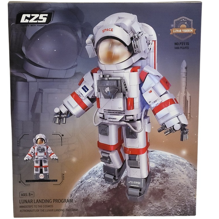 Bloco de Montar Astronauta Edição Lunar 1066 peças - Toys Import J250107027