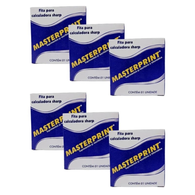 6 Fitas Máquina De Calcular Preto/vermelho Sharp Masterprint