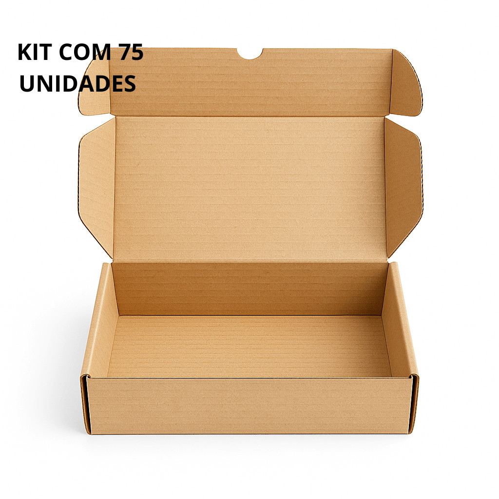 Kit com 75 Caixas de Papelão - 32x24x8 cm em Oferta na Shopee