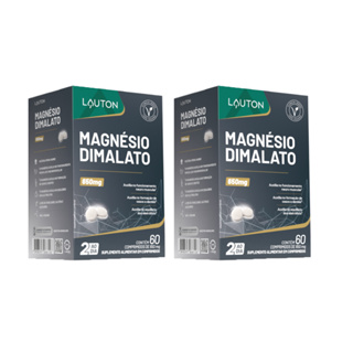 Kit 2x Magnésio Dimalato 650mg por porção (60 cápsulas) - Lauton em Oferta na Shopee