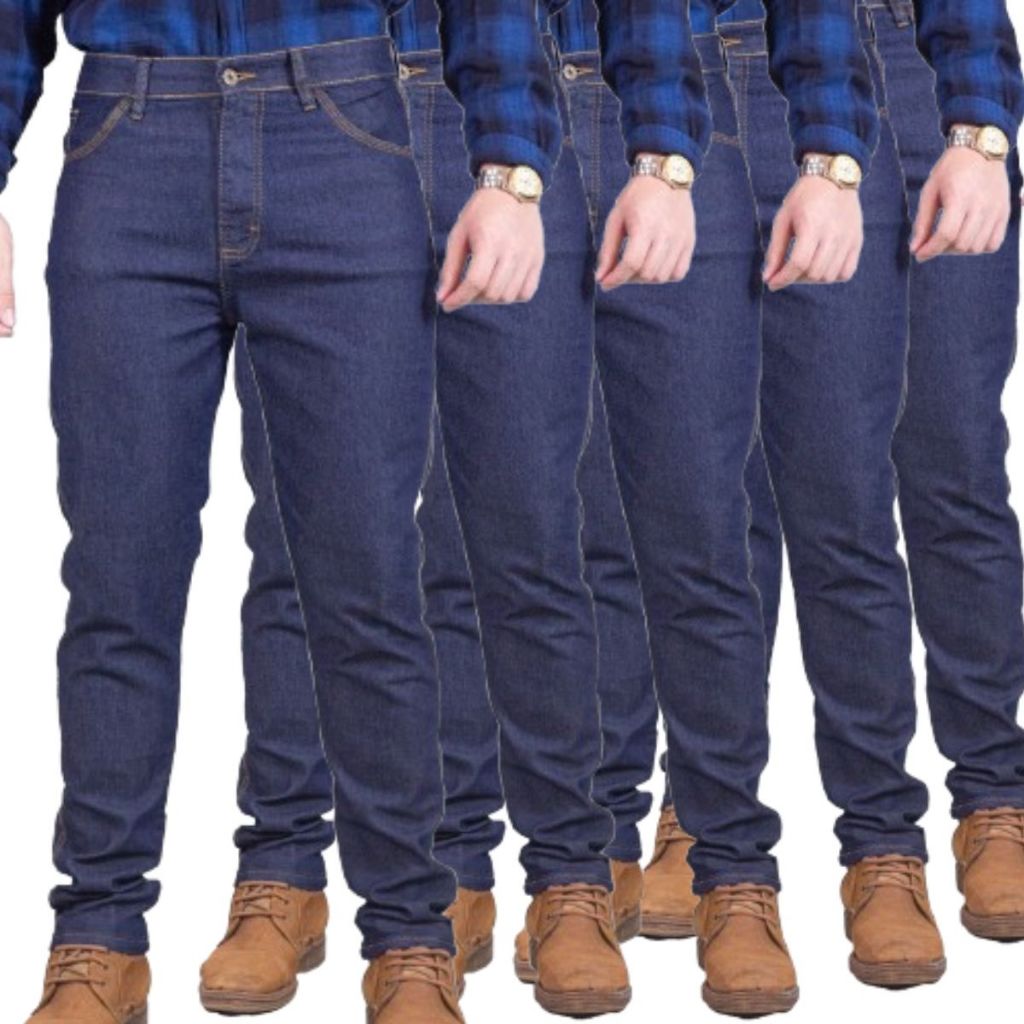Kit 5 Calças Jeans Masculina Trabalho/Passeio Elastano Lycra Barata Direto Da Fábrica