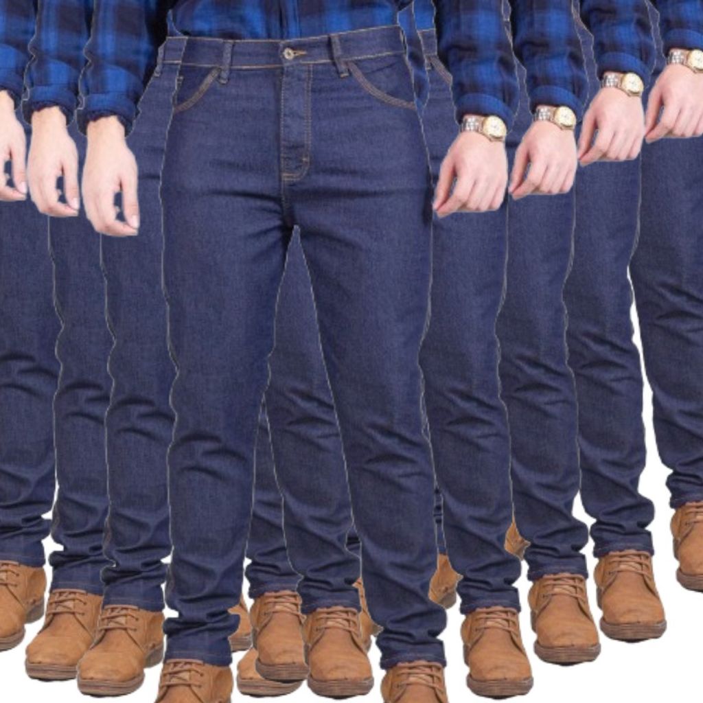 Kit 10 Calças Jeans Masculina Trabalho/Passeio Elastano Lycra Barata Direto Da Fábrica