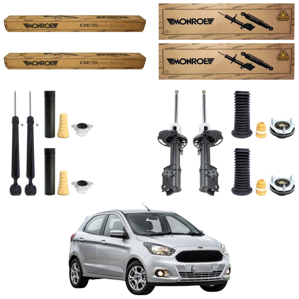 KIT 4 AMORTECEDOR FORD KA 2014 A 2020 ORIGINAL MONROE + KITS