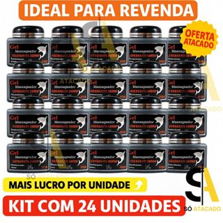 24 und Gel Massageador Cartilagem de Tubarão 240g Sanjully – Alívio p Dores Musculares e Articulares em Oferta na Shopee