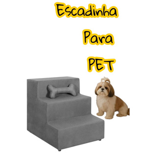ENVIO IMEDIATO - Escada , escadinha Pet 3 Degraus para CAMA -SOFA  - CONFORTO E SEGURANÇA PARA SEU AMIGO em Oferta na Shopee