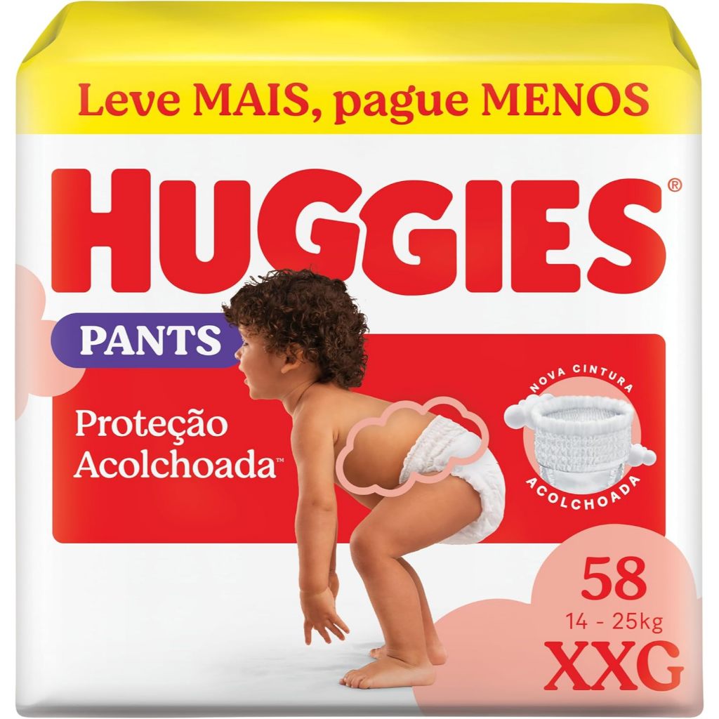 Fralda Infantil Huggies Supreme Care Roupinha XXG Com 58 Unidades em Oferta na Shopee