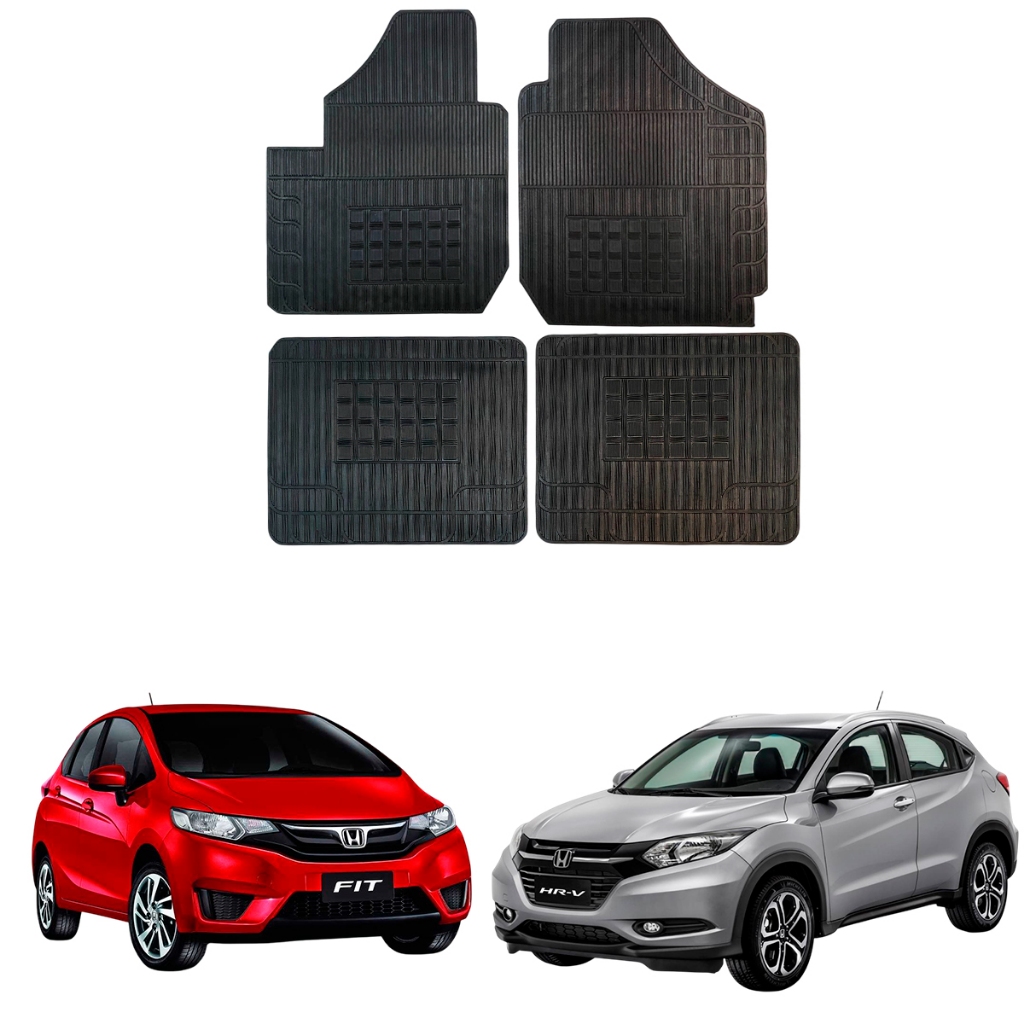 Jogo 4 Pecas Tapete Automotivo Especifico New Fit / Hrv 2015... 100% Borracha Borcol