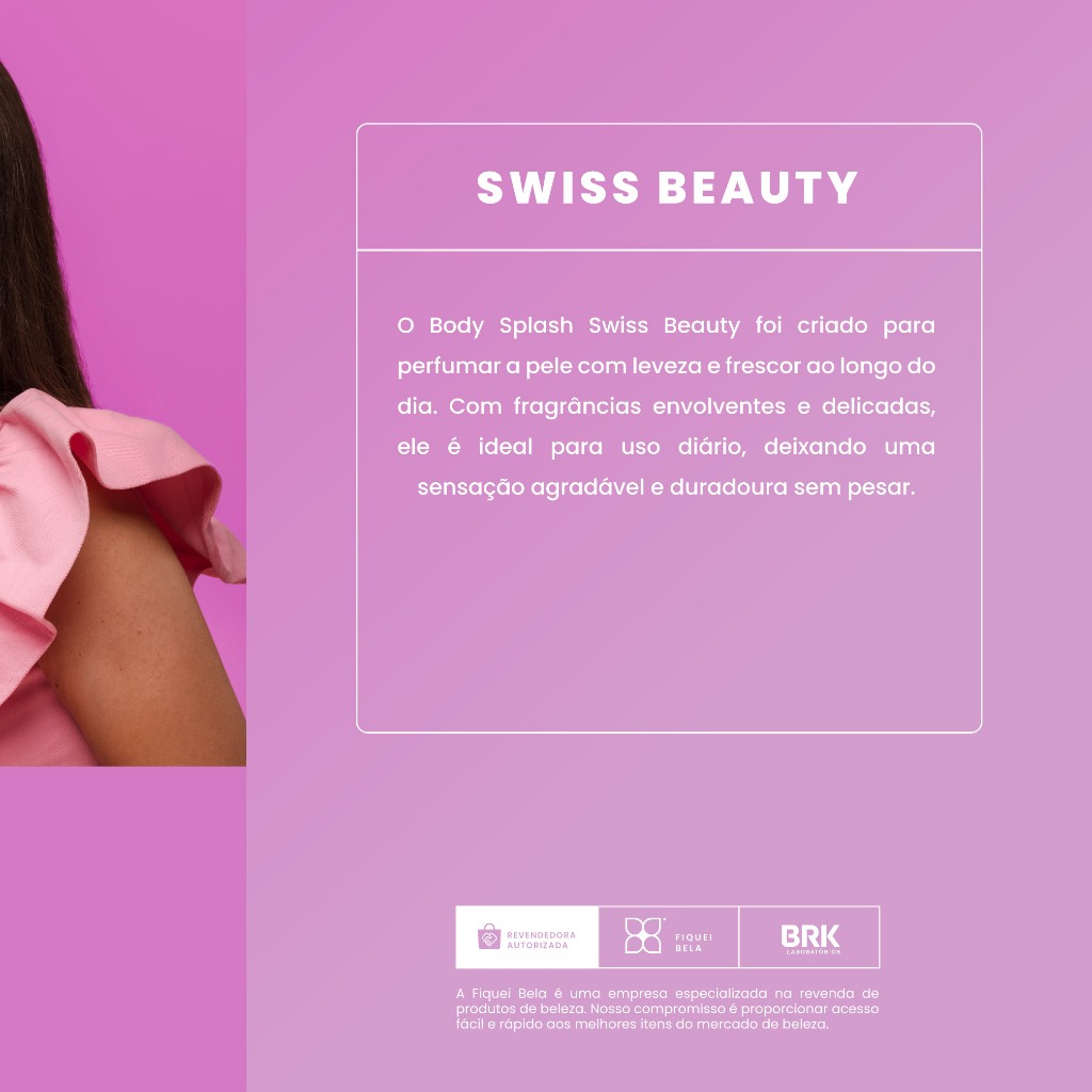 Detalhes do Body Splash Alta Fixação Serenity Glow 200ml Fragância Limão Siciliano, Pimenta Rosa e Abacaxi Swiss Beauty Belkit