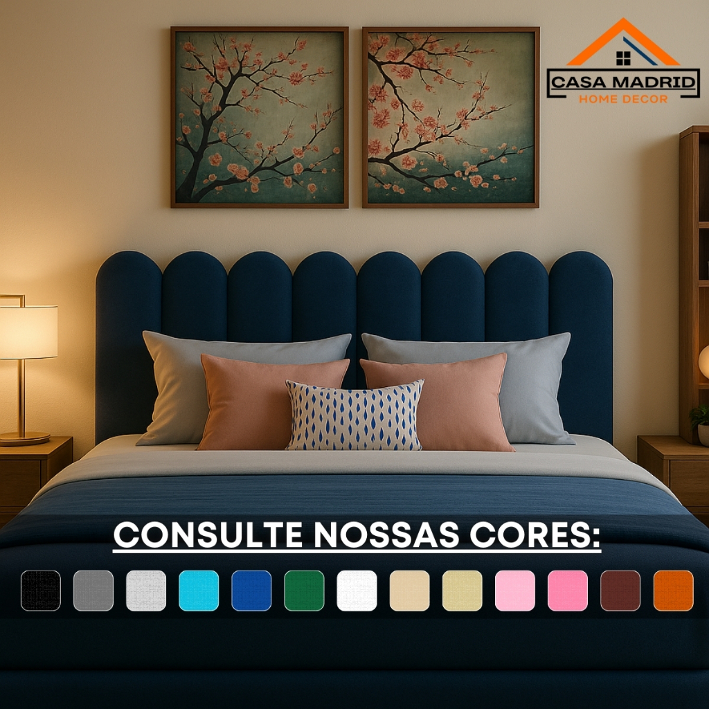 Cabeceira Modulada Completa Adesiva Estofada Nuvem Cama Box Solteiro Casal Queen King Placas 45x20cm em Oferta na Shopee