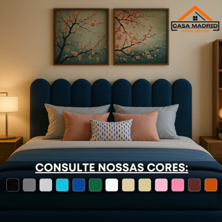 Cabeceira Modulada Completa Adesiva Estofada Nuvem Cama Box Solteiro Casal Queen King Placas 45x20cm em Oferta na Shopee