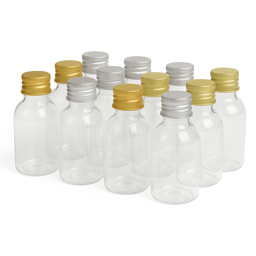 Garrafinhas Frasco PET 30ml Tampa Lisa Alumínio | Ideal para Cheirinhos, Lembrancinhas e Cosméticos em Oferta na Shopee