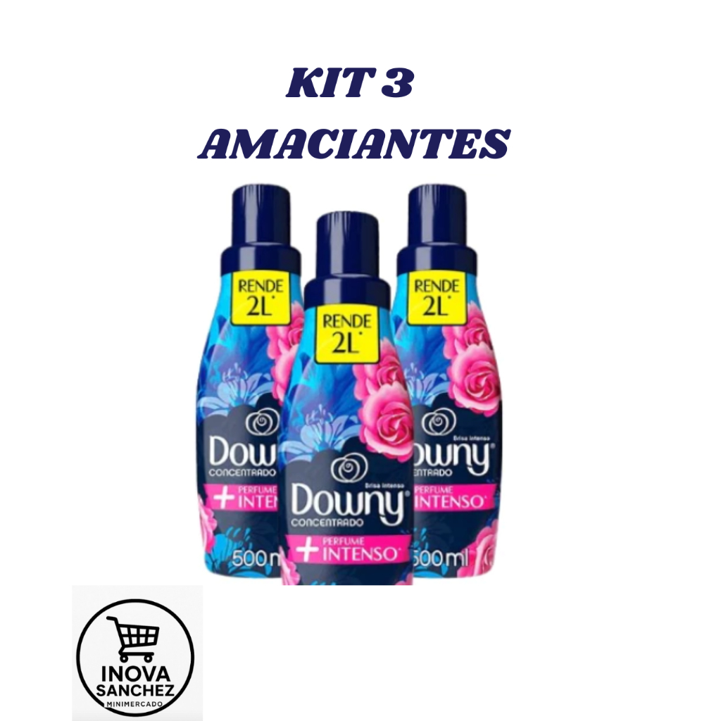 Kit 3 amaciante Downy Brisa Intenso 500 ml cada