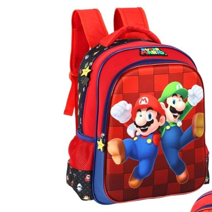 Mochila Escolar de Costas Super Mario Bros Game Menino IS41401