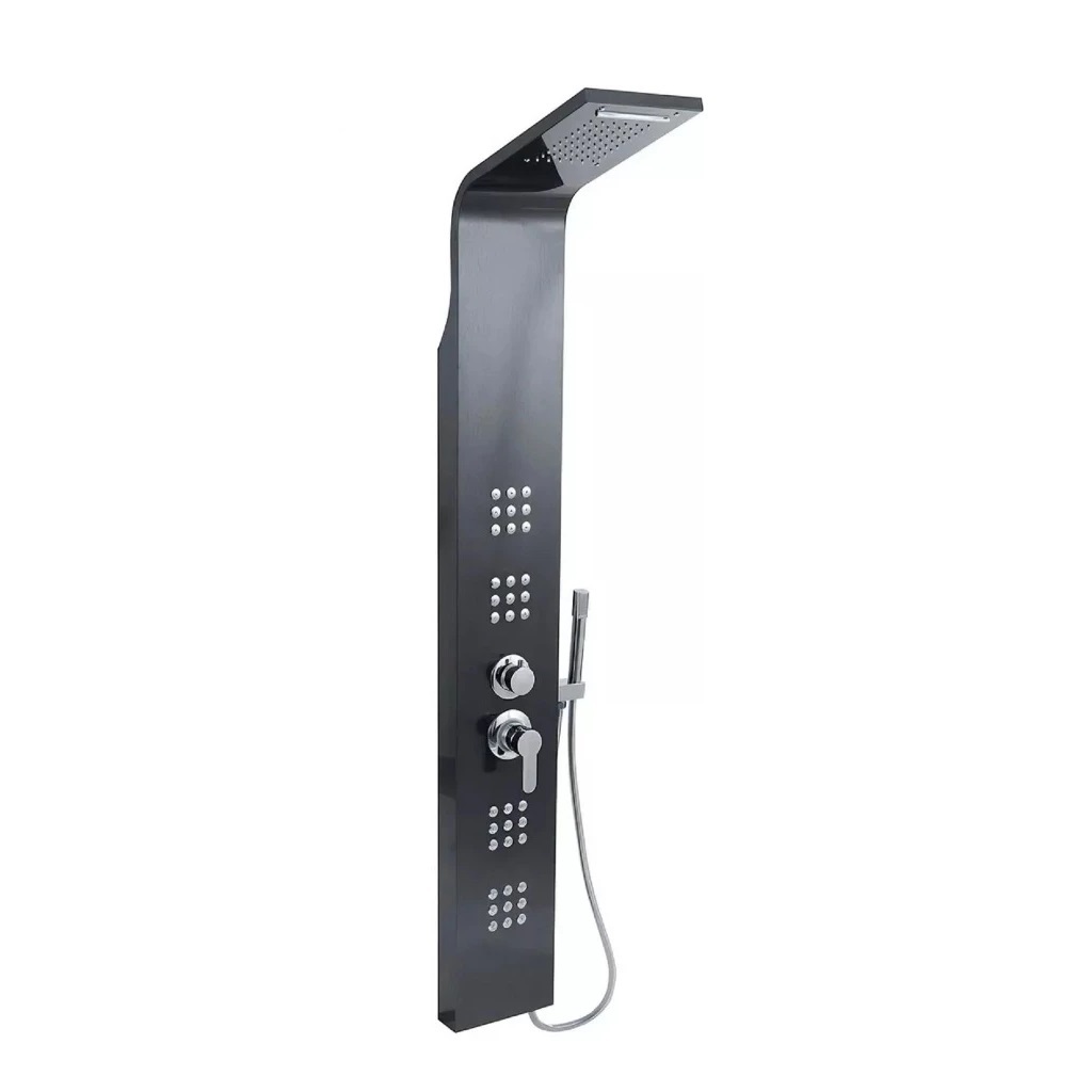 Ducha Chuveiro Vertical C/hidromassagem, Led,cascata E Visor