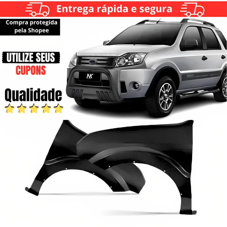 Par/Un Paralama Dianteiro ECOSPORT 2008 2009 2010 2011 2012