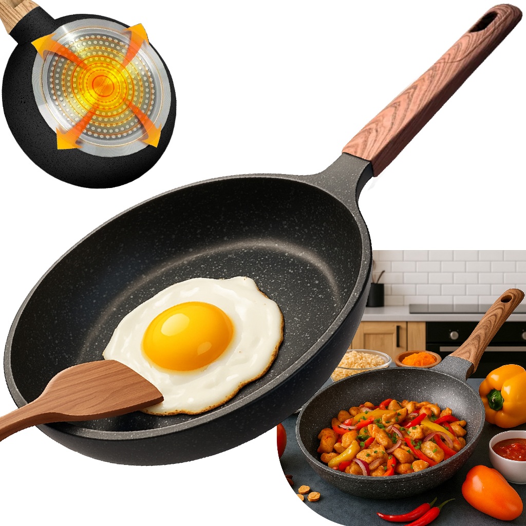Frigideira Antiaderente De Indução Cerâmica Polida Alta Qualidade Linha Premium em Oferta na Shopee
