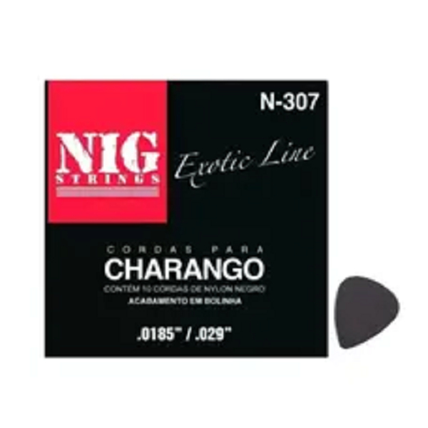 Encordoamento de Charango Nig Nylon Preto + PALHETA BRINDE