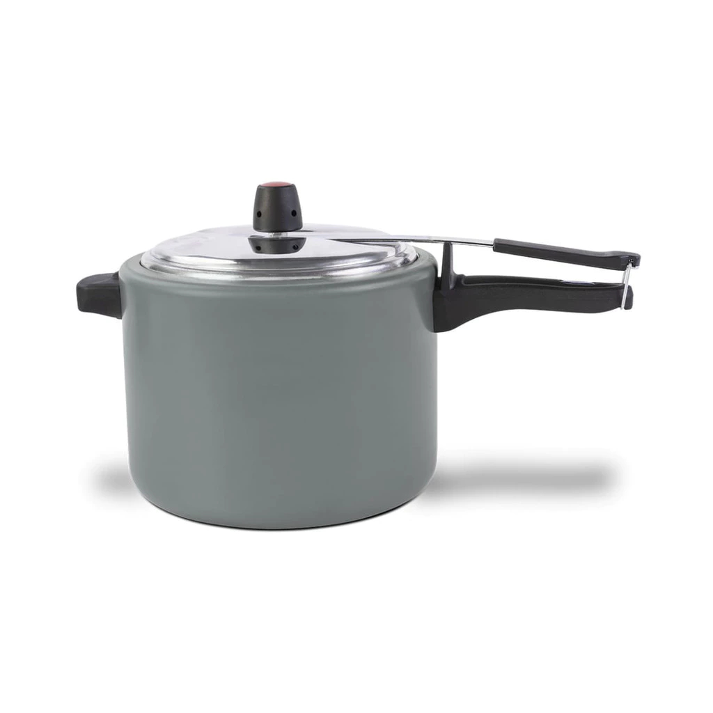 Panela de Pressão 7,5 L Revestimento Cerâmico Ceramic Life Vapt Brinox - Cinza e Vanilla