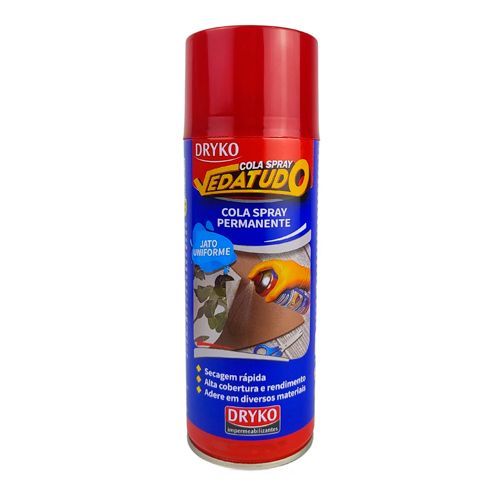 Cola Spray Vedatudo Secagem rápida para Papel de parede, Tecidos, Couro, Artesanato, EVA, Isopor em Oferta na Shopee