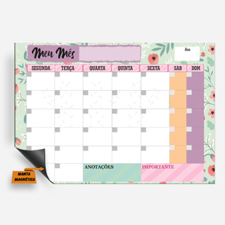 quadro planner magnetico geladeira planejador em Oferta na Shopee