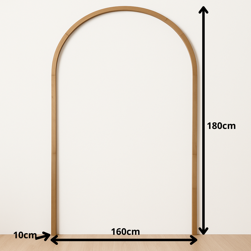 Arco Decorativo em MDF Cru ou Branco 3mm para Parede – 180x160cm | Arco Romano Minimalista