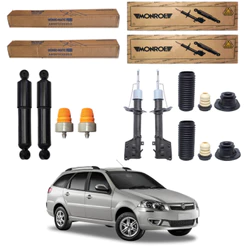 KIT 4 AMORTECEDOR PALIO WEEKEND 2001 A 2016 MONROE ORIGINAL + KITS