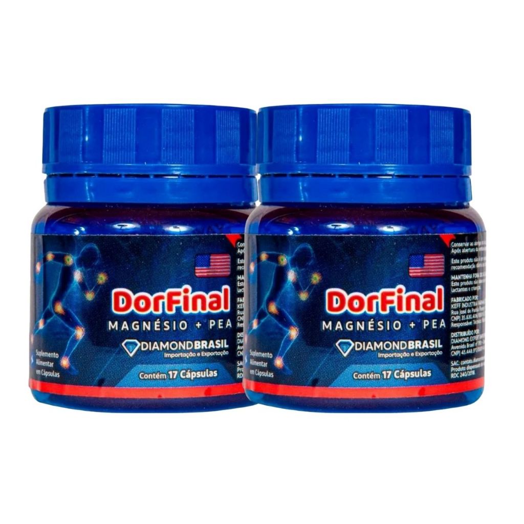 100% Original Suplemento Alimentar DorFinal Pea + Magnésio 2 Potes | Diamond Brasil