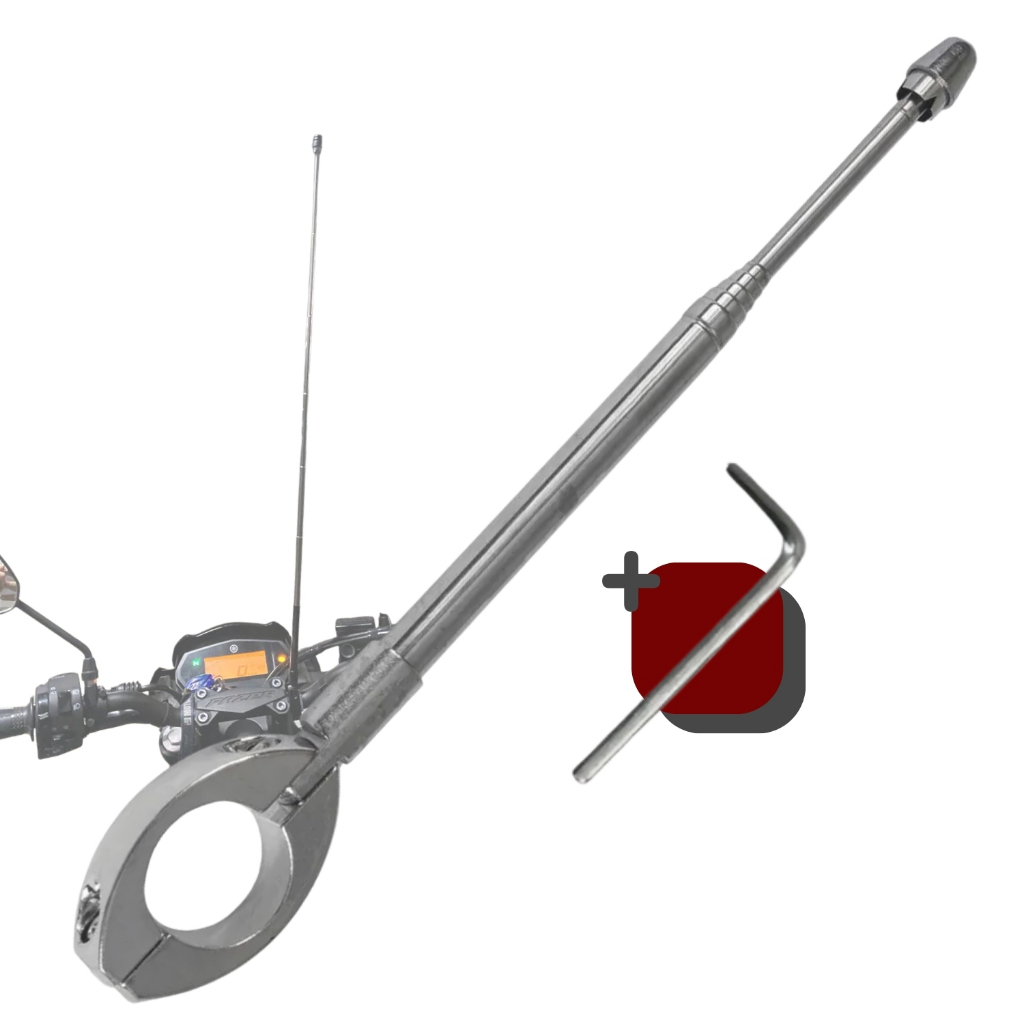 Antena Corta Pipa 6 Estagios Guidao 7/8 Cromado Inox Proteção Linha em Oferta na Shopee