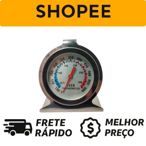 Termometro Culinario 7cm Inox Analogico para Forno – Precisao no Preparo de Receitas Assadas