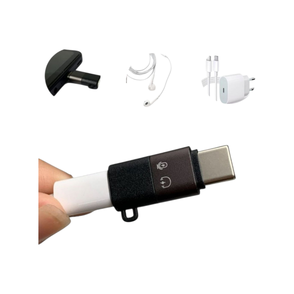 Adaptador para Carregamento de Celulares e Microfone Lapela Femea Lightning /Macho Tipo C em Oferta na Shopee