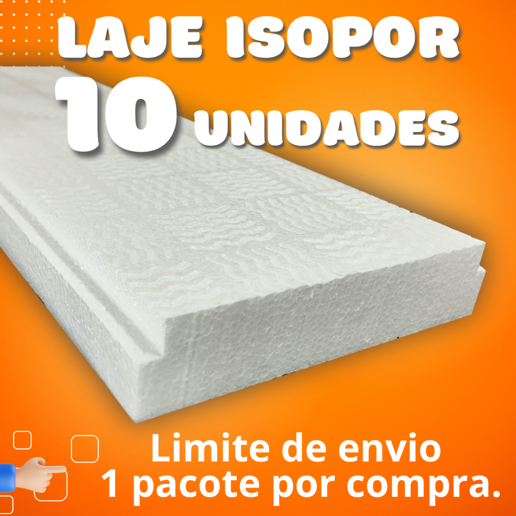 10 PLACAS ISOPOR LAJE TETO CASA - MEDIDAS 100CM x 33CM x7CM CONSTRUÇÃO em Oferta na Shopee