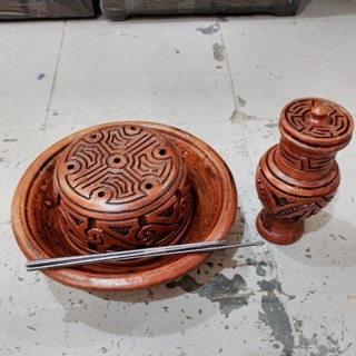 Cuscuzeira Cerâmica Barro Marajoara tamanho G Completa cor Betume em Oferta na Shopee