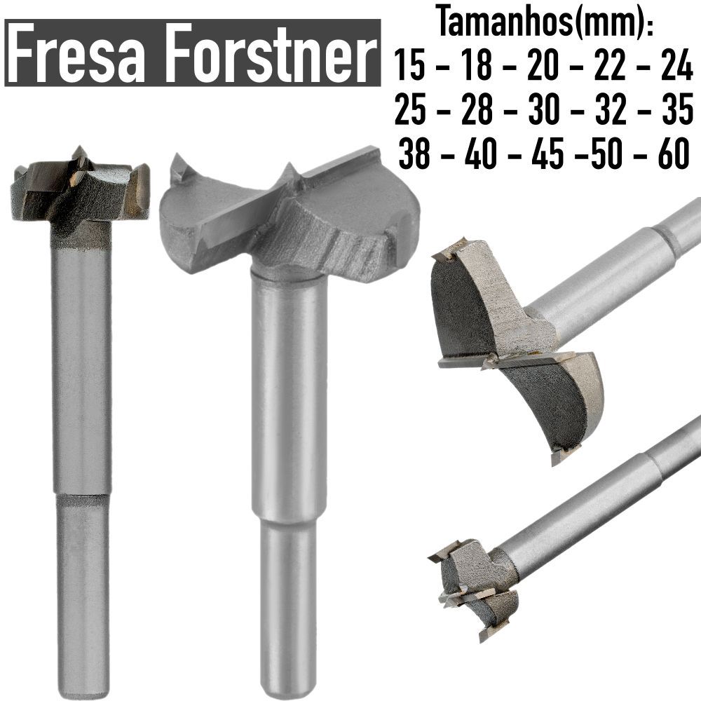 Fresa Broca Forstner para Dobradiça c/ Haste Cilíndrica MTX - Escolha o Tamanho em Oferta na Shopee