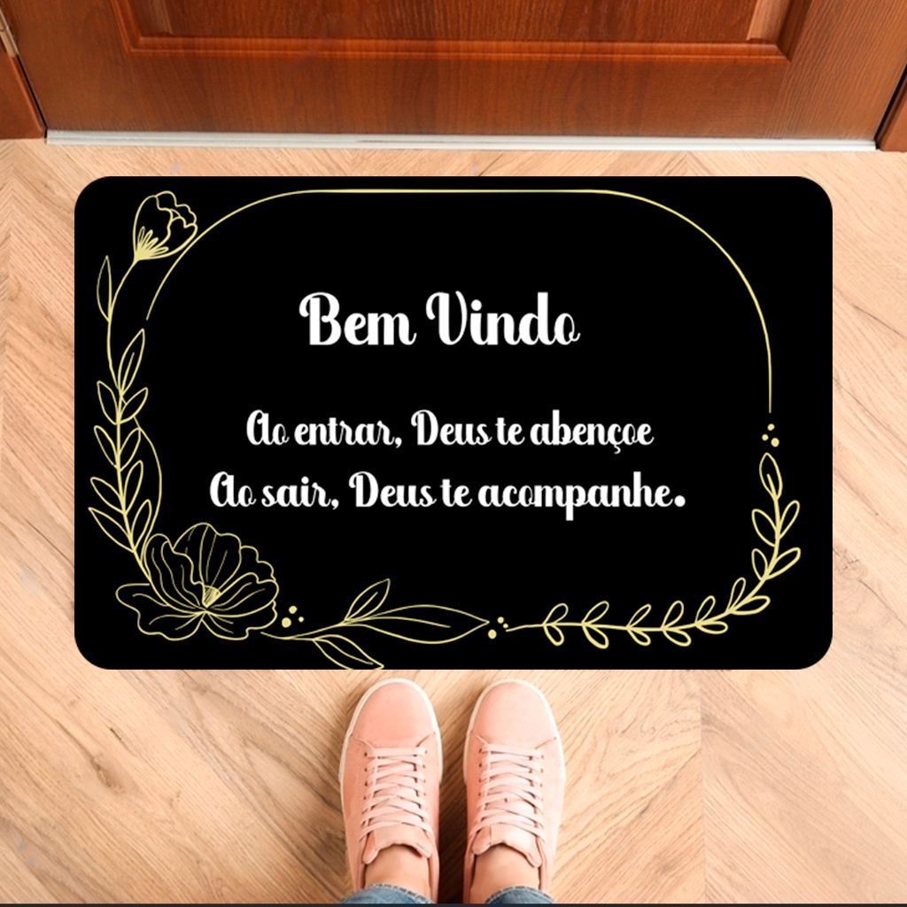 Tapete de Porta Para Entrada Antiderrapante Bem Vindo (tap 298)