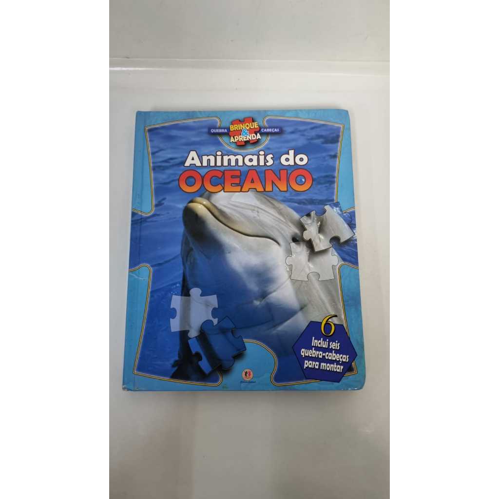 Livro  Animais do Oceano Quebra Cabeça Brinque e Aprenda Ciranda Cultural A4812