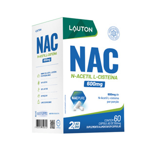 Nac N-Acetil L-Cisteína 600mg Por Porção (60 cápsulas) - Lauton em Oferta na Shopee