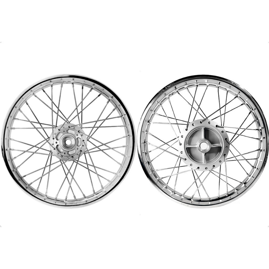 Jogo de Rodas Montada Alinhada Raio 4mm Titan 150 160 Fan 150 160 Disco - 2 Rodas C/ Aro 1.60 x 18