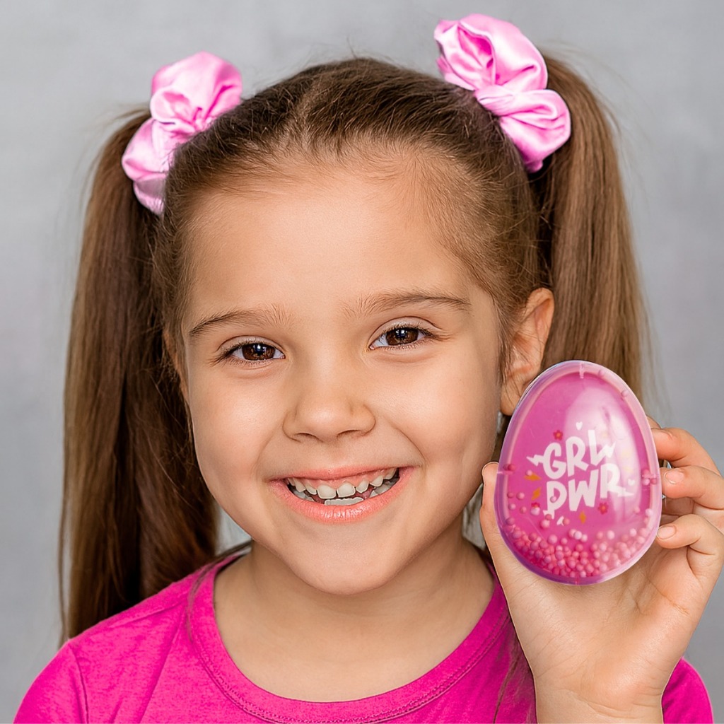 Mini Escova de Cabelo Ovo Desembaraçadora Kids GRL PWR
