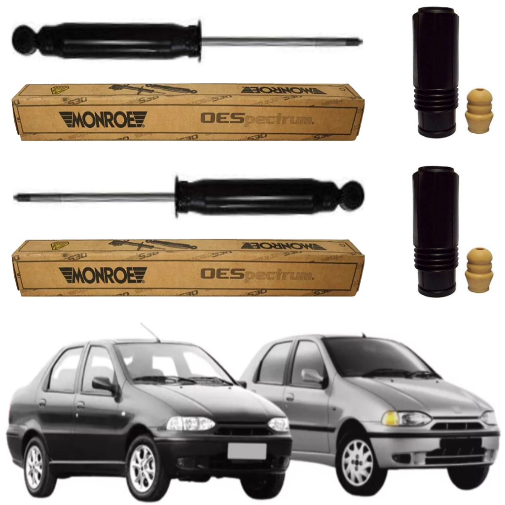 PAR AMORTECEDOR TRASEIRO PALIO E SIENA 96 A 2000 ORIGINAL MONROE + KITS