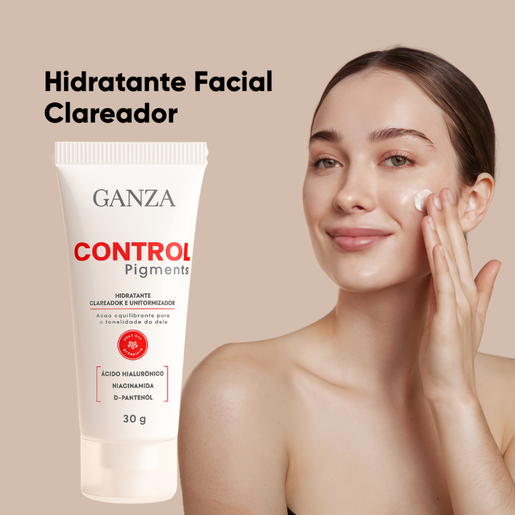 Ganza Control Pigment Hidratante Facial Clarerador e uniformizador 30G