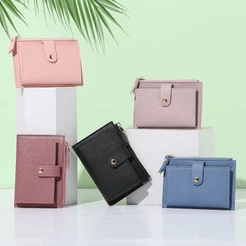 1/3/5 peças/Moda Feminina Multi-slot Porta-Cartões Carteira De Couro PU