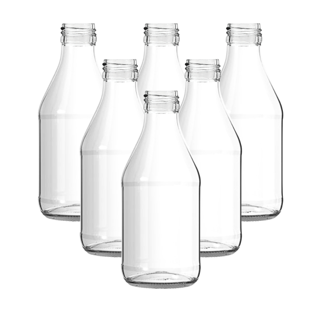 05 Garrafinha de Vidro Coquinho Liso 200ml -Apenas a Garrafa