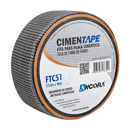 Fita Telada Fibra De Vidro Cimentícia 51mm X 46m Ancora