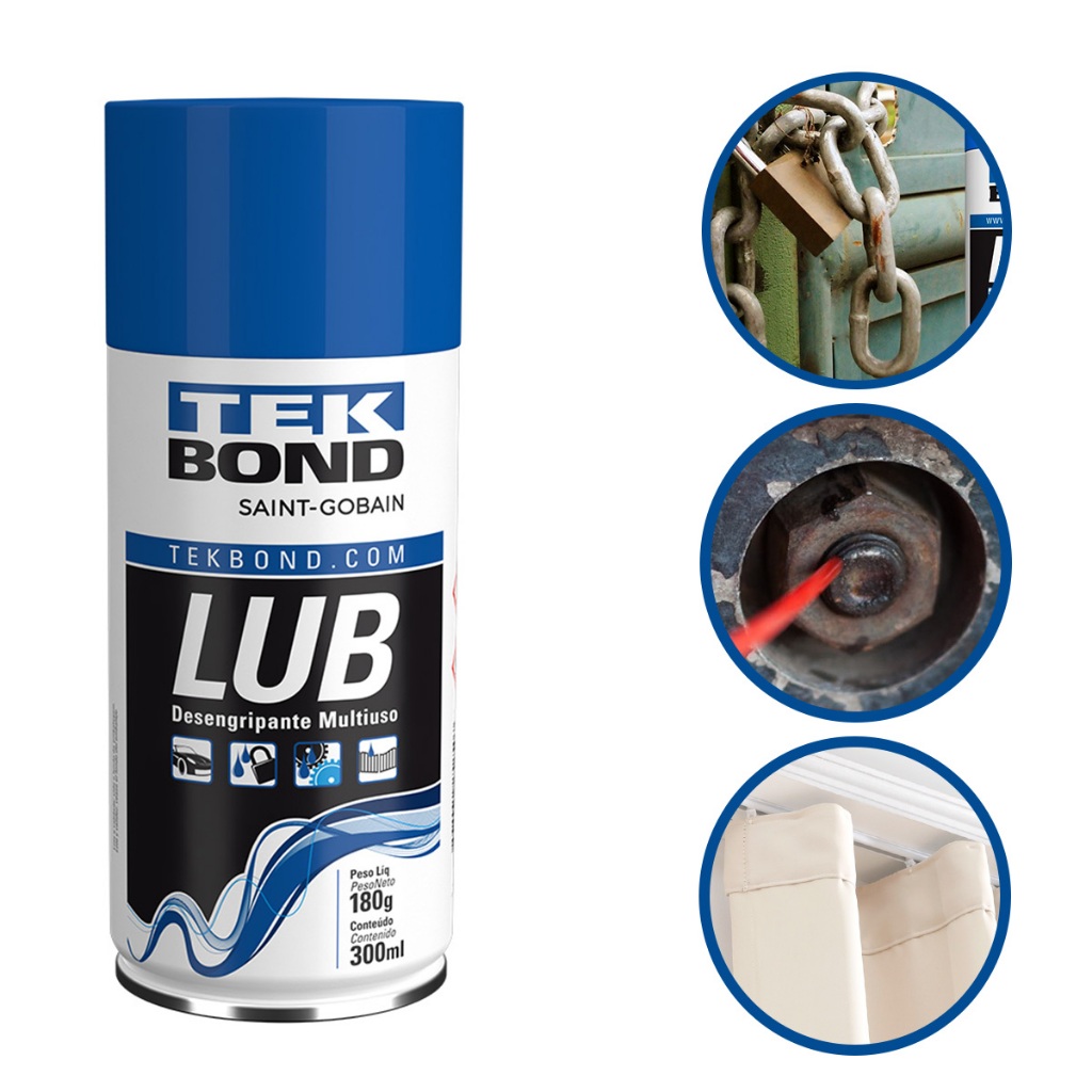 Óleo Desengripante Desincravante Desencravante Tekspray Lub 300ml 180g Peças Porcas Parafusos Polias em Oferta na Shopee