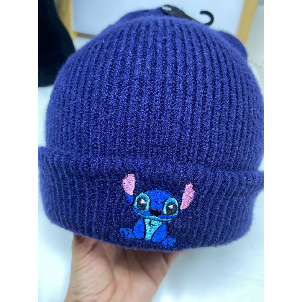 Touca de Frio Infantil/ Gorro infantil/ Touca forrada/ touca Stitch com Pompom